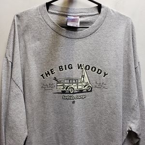 The Big Woody Surfside Lounge 2XL unisex long sleeve graphic tee shirt